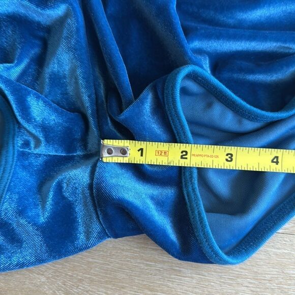Aviator Nation Blue Five Stripe Velvet velour Dolphin Shorts Large - Picture 8 of 10